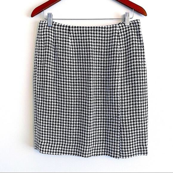 Jones New York houndstooth tweed pencil skirt size 10 Petite NEW - Picture 1 of 13